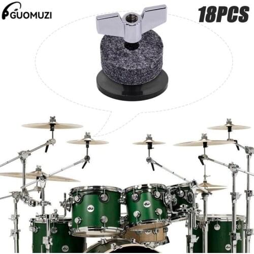 18pcs/set Durable Quick Release Cymbal Stand Wing Nut Drum Cymbal Accessory Silver Percussion Instruments Musical Accessories