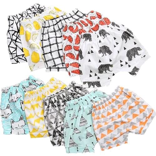 Brand Baby Boy Shorts Girls Shorts Baby Bloomers Summer Kids Girls Boys Shorts the Lodge Feather Pattern Kids Summer pants BP140