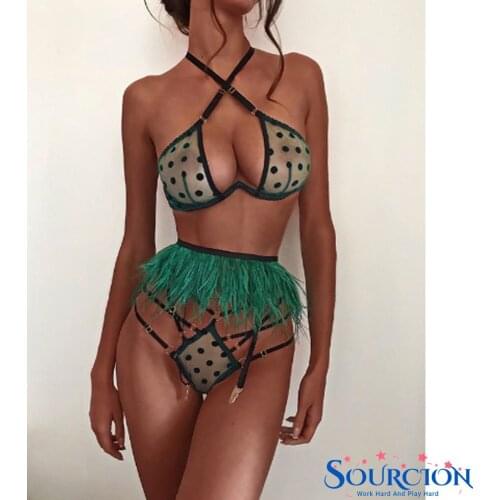 SWT Sexy Women Lace Sheer Splice Teddy Underwear Bodysuit Nightwear Set Cosplay Backless Lingerie G-string Costume Set