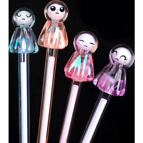 24PCS Super Cute Crystal Modeling Gel Pen 0.5mm Student Supplies Office Use Stationery Kawaii School Supplies