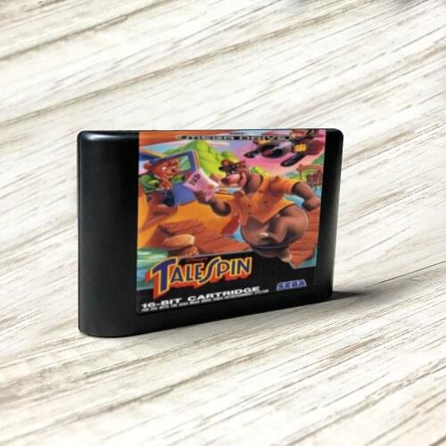 TaleSpin - EUR Label Flashkit MD Electroless Gold PCB Card for Sega Genesis Megadrive Video Game Console