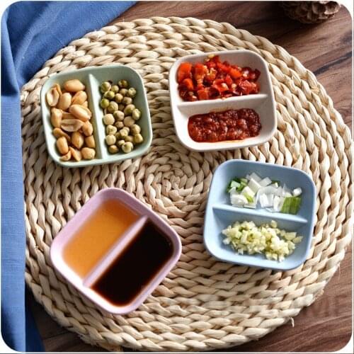 1PCS Creative Home Colored Plate Dessert Plate Flavored Dish Japanese Tableware Plastic Tray Sushi Sauce Dish Kitchen Supplies