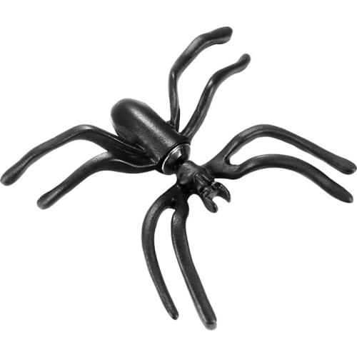 European and American Halloween Exaggerated Super Big Black Spider Fashion Personality Pierced Earrings Birthday Gifts For Men a