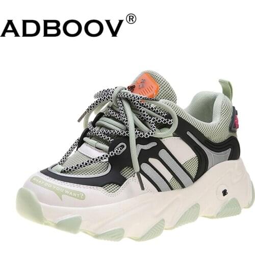 ADBOOV New Platform Fashion Sneakers Women Thick Sole buty damskie Ladies Casual Sport Shoes Buty Damskie