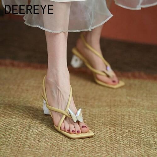 Comfortable Womens Flip-Flops Butterfly-Knot Bow Special Chunky Slingback Sandals Thin Straps Designer Roman Dress Shoes Summer