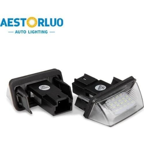 2pcs Error Free Factory Supply LED License Plate Light Lamp For Peugeot 206 207 306 307 406 508 5D ESTA 2D 3D 4D 5D White 12V