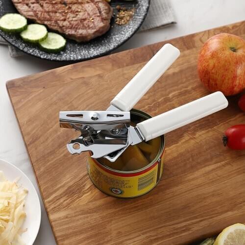 Seacreating Manual Can Opener 2pc Set Stainless Steel Bottle Opener Professional Ergonomic Jar Tin Opener for Cans Kitchen Tool