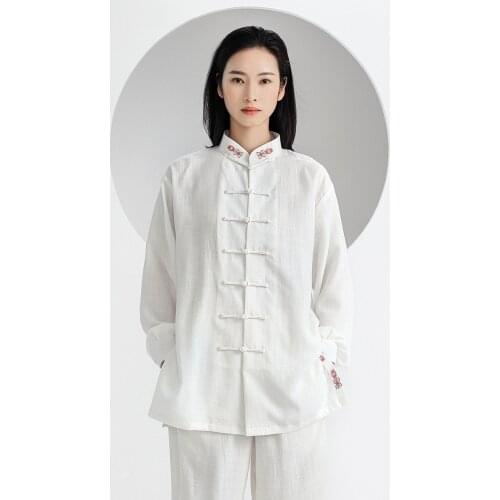 2021 Women New Style Kung Fu Tai Chi Uniform Traditional Chinese Clothing Summer Martial Arts Uniform Long Sleeve Free Shipping