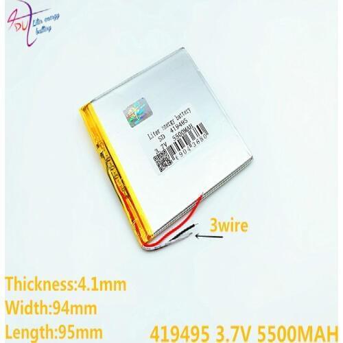 3 line Liter energy battery 419495 419594 3.7V 5500mAh 409595 p85 original dual-core tablet battery cell three line battery