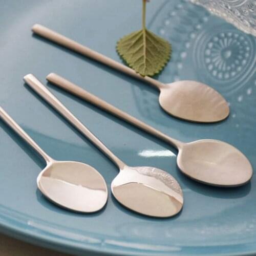 304 Stainless Steel Coffee Mixing Spoon With Small Honey Spoon Stir Bar Tableware Scoop with Handle