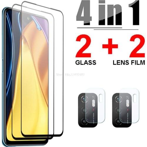 4in1 Tempered Glass For Xiaomi Poco M3 Pro 5G X3 NFC F3 GT on Poco F3 M2 Pro Screen Protector Camera Lens For Poco X3 Pro Glass