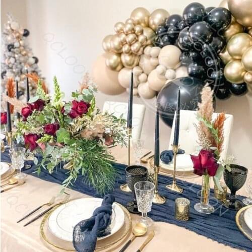 98pcs Skin Balck Metal Gold Balloon Garland Arch Theme Party Kids Birthday Party Baby Shower Wedding Decors Procurement