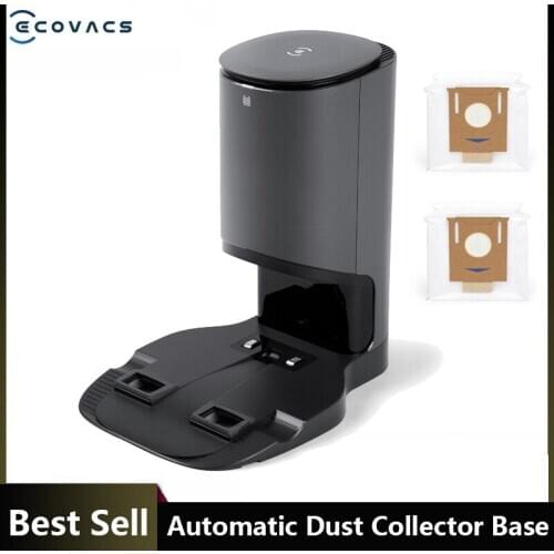 AUTO-EMPTY Base with Disposable Bags Compatible with ECOVACS DEEBOT OZMO T8, T8 AIVI T8 Max