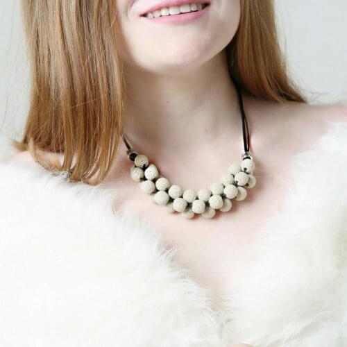 White Chokers Lava Stone Statement necklaces & pendants for Women Fashion Jewelry Necklace Decoration Accessories Wholesale 2021