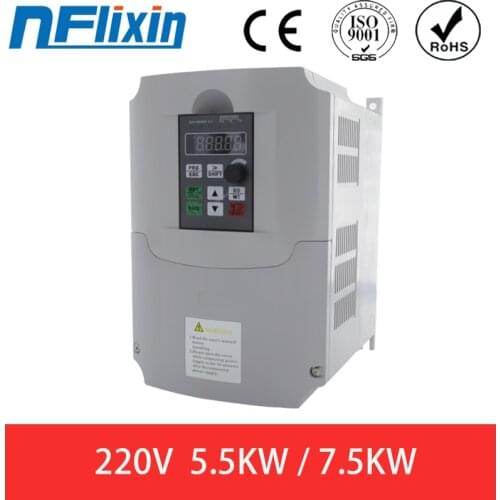 For Russian NF 220v 5.5KW / 7.5KW 1 phase input and 3 phase output frequency converter/ ac motor drive/ VSD/ VFD/ 50HZ Inverter