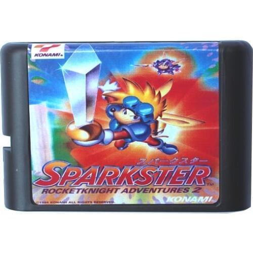 Sparkster Rocketknight Adventures 2 16 bit MD Game Card For Sega Mega Drive For Genesis