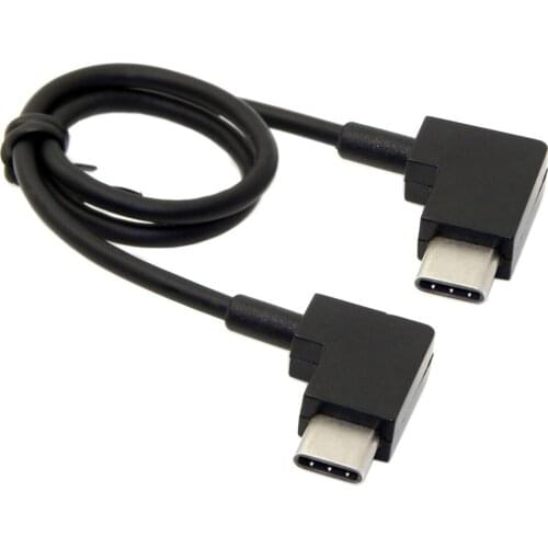 Xiwai Type-C to Type-C Data Remote Controller Adapter Cable Converter Cord for FPV DJI Mavic Pro Platinum Accessories 30cm Black