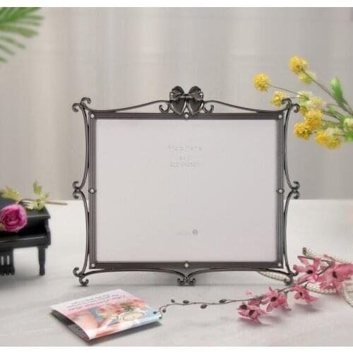 LASODY Bowknot Double Hearts 8x10 Picture Frame Family Photo Frames for Wall Tabletop Display Ready to Hang Home
