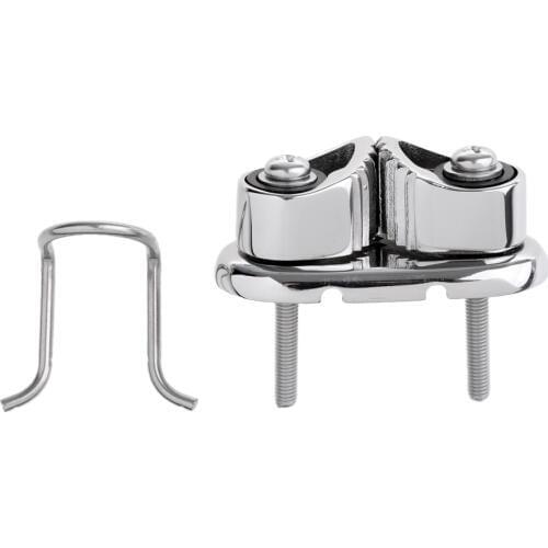 Boat Cam Cleat with Front Wire Fairlead - Marine Grade 316 Stainless Steel