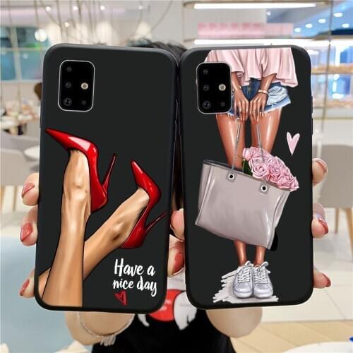 Fashion Woman Case For Samsung Galaxy A21S A51 A71 A01 A11 A31 A41 A70 A50 A30 A40 A20 A10 M11 S20 S10 Note 20 Ultra Soft Cover