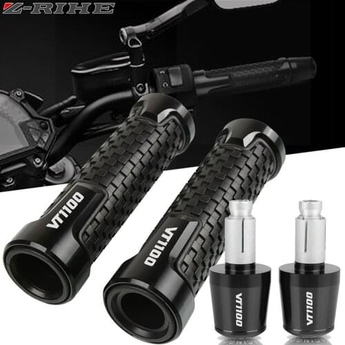 Motorcycle Accessories 22mm 7/8" CNC Handlebar Hand Grips Handle Bar Ends Plug Caps For Honda VT1100 VT 1100 1995-2007 1996 1997