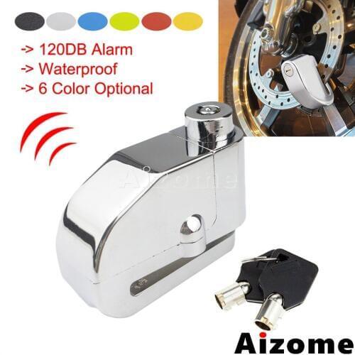 Motorcycle Waterproof Alarm Brake Disc Lock Scooter Dirt Bike Anti-theft Lock Moto 6mm Brake Disc Security Lock