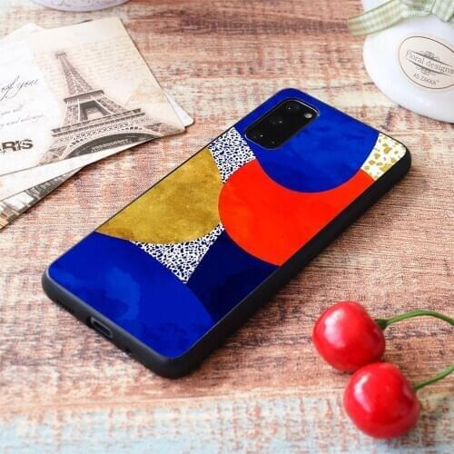 For Samsung Galaxy Terrazzo galaxy midnight blue yellow golden orange Soft TPU border Samsung Galaxy Case