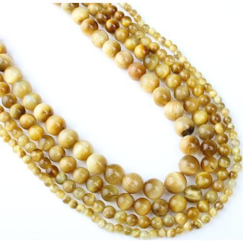 Natural Tigareye Stone Loose Beads Strand Semi-precious Stone Round Shape Beads For Jewelry Making Necklace Bracelet 468 10mm