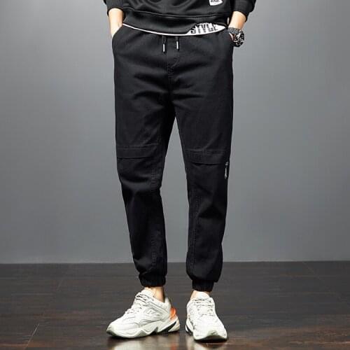 New Youth Summer Korean Fashion Versatile Work Clothes Casual Trousers MenS Straight Loose 9-Point Pants Student Boys