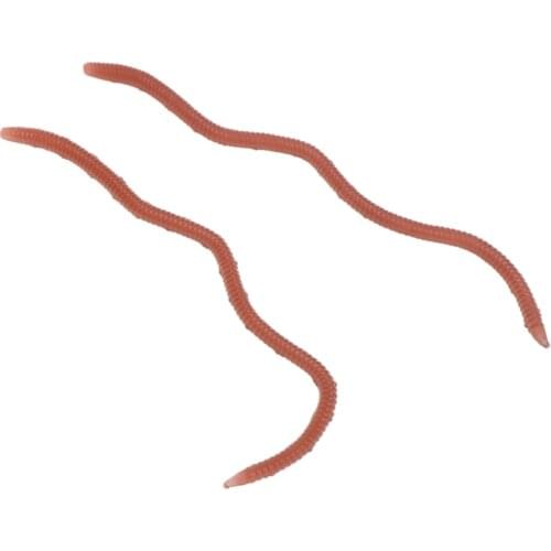 2021 New 1 Box Fishing Bait Artificial Earthworm Soft Elastic Worms 10cm Trout Lure Smell