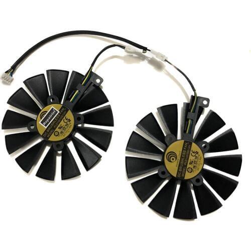 2pcs/set 95mm New GPU Cooler For ASUS DUAL RX580 4G ROG STRIX RX570 GTX 1050TI GTX1080TI Gaming Graphics Card Cooling