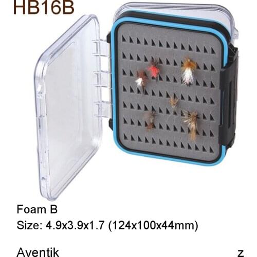 Aventik Plastic Waterproof fly fishing Double Side Clear Slit Foam fly Fishing Box FLY BOX Tackle Case Box free shipping L