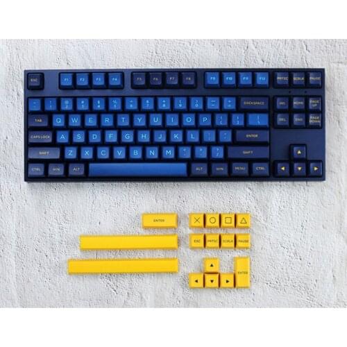 Midnight Blue OSA Profile Keycap PBT Two Color Molding Retro Keycap Set For Most Mechanical Keyboard