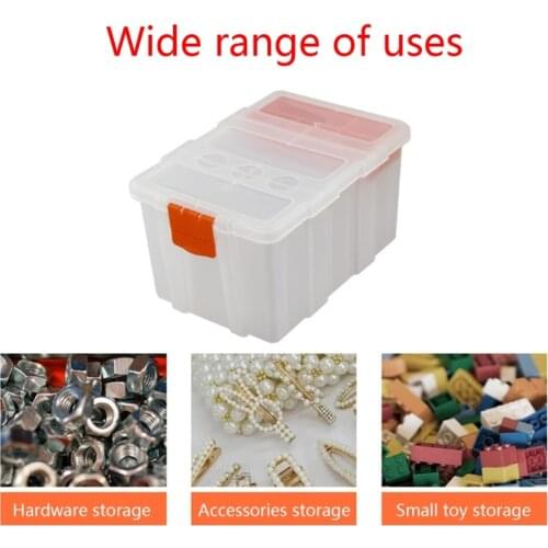 Clear Plastic Beads Storage Containers Box for Home Storage of Small Items for Travel Sewing Supplies Wires Chargers