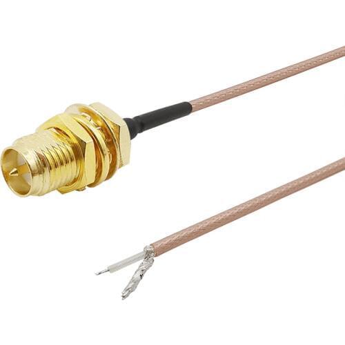 RP-SMA Female Socket Nut Bulkhead to PCB Tin Solder RG178 Cable Pigtail Wire Connector Adapter for WIFI Wireless Router GPS GPRS