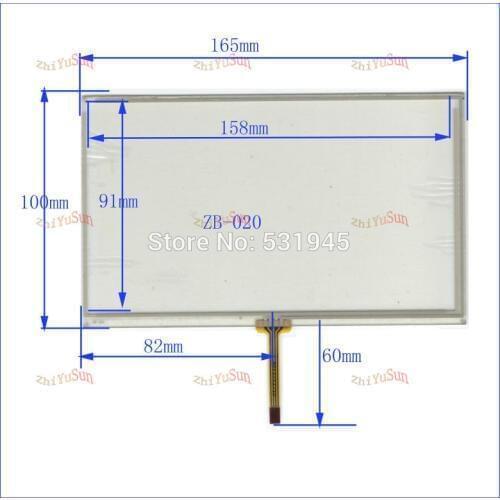 ZhiYuSun HLD-TP-2756 7inch Touch Screen panel4 wire resistive touchpad four change eight line compatible HLDTP2756