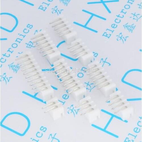 50Pcs 2.54Mm Spacing series Right Angle Bend the foot Jst Xh Connector Pin Header White ROHS 2 3 4 5 6 7 8 9 10 pin