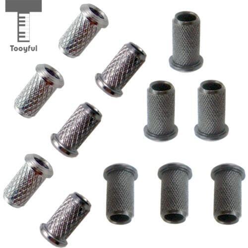 Tooyful 6pcs/set Guitar String Thru Body Ferrules Bushing Set for Electric Guitar Parts Accessories