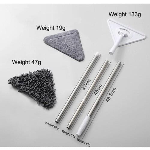 Triangles Lazy Cleaning Mop Adjustable 360 Degree Rotatable Telescopic Rod Mop For Clean Roofs Walls Cars Corners MUMR999