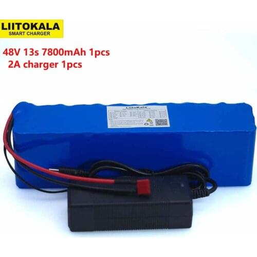 LiitoKala 48V 7.8ah 13s3p High Power 18650 Battery Electric Vehicle Electric Motorcycle DIY Battery BMS Protection+2A Charger