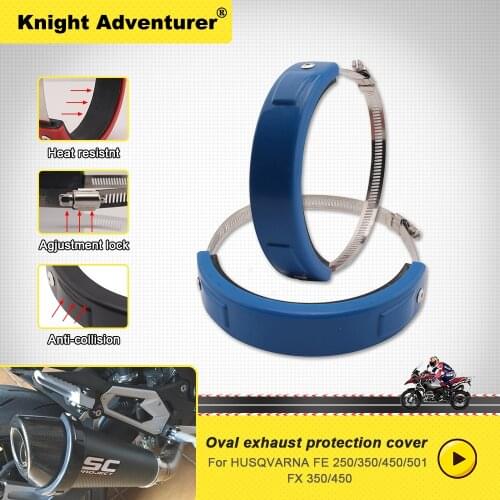 2021 Hot For HUSQVARNA FE 250/350/450/501 FX 350/450 Motorcycle Accessories Silencer/Round Oval Exhaust Protector Can Cover
