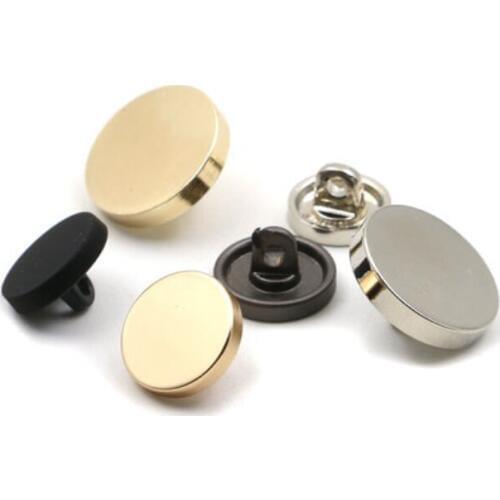 Metal Buttons Round Silver Flat Golden Buttons Buttons Blouse Jacket Coats Womens Clothing