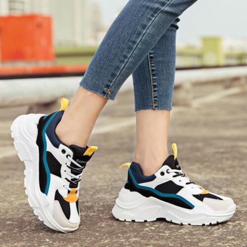 Women Sneakers Fashion Casual Shoes Woman Comfortable Breathable Mesh Flats Female Platform Sneakers Chaussure Femme YYJ155