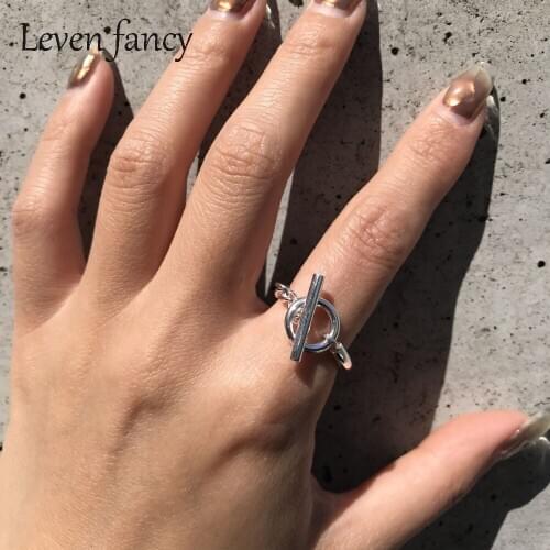 Women Design Fashion 925 Eternity Promise Ring Jewelry Simple OT Clasp Solid Size Ring Silver 925 Stamped