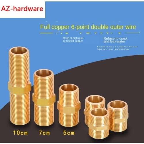 3/4inch connector directly to the wire connector lengthened water heater boiler cold and hot water inlet pipe brass fittings