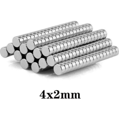 50-500PCS 4X2MM N35 Button Magnet Powerful Magnet NdFeB Strong Magnetic Circle Rare Earth Round Shape Disc