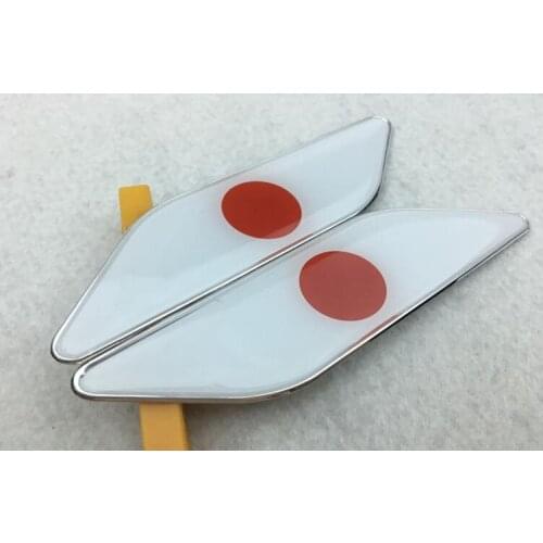 50 pairs Aluminum Alloy National Japan Flags Car-styling Emblems Decorations Japan Flag Car Side Stickers Badge Accessory