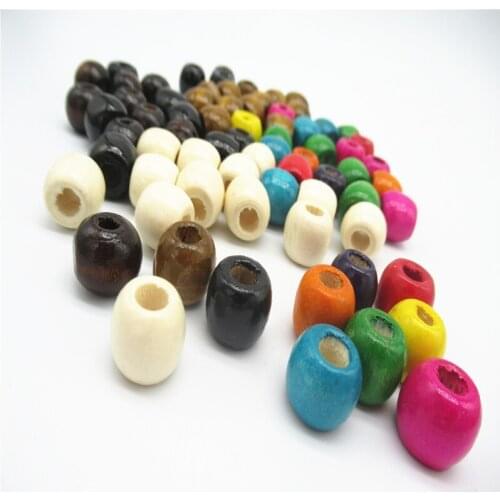 20g/bag 11*12mm mix size color wooden beads DIY Natural wood beads have hole for Home decoration diy Handmade baby Crafts DQ59