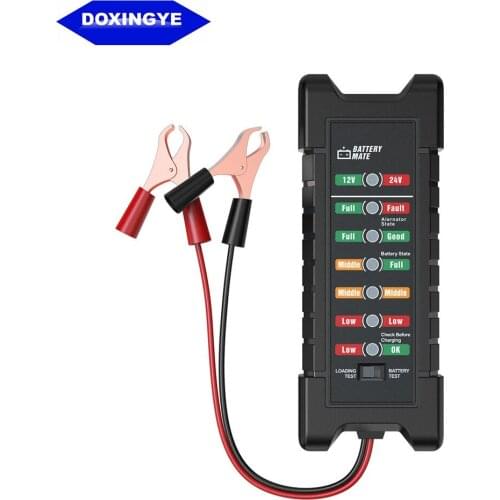 12V 24V Car Battery Tester Quick Cranking Digital Tester Alternator 7 LED Display Auto Alternator State Diagnostic Tools