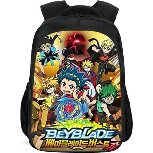 16inch Backpack for Children Cartoon Beyblade Burst Mochila Infantil Teenager Girls Boys School Bag Students Cute Book Bag